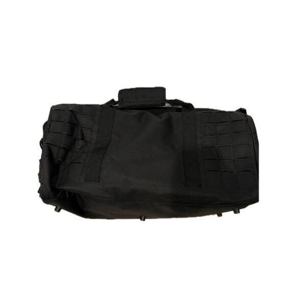 XL Tactical Canvas Black Duffel 22"x12"x10" - Picture 1 of 7